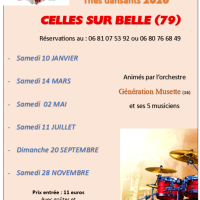 Thés dansants à CELLES sur Belle