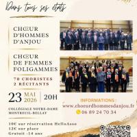 CONCERT "L'Amour dans tous ses états" par le Choeur d'Hommes d'Anjou et la chorale Foligam