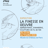 La finesse en œuvre : marqueteries, dinanderie, sculptures en fil de fer