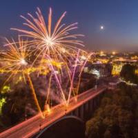 Spectacle pyrotechnique à Saint-Brieuc