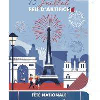 Feu d'artifice le 13 juillet à Montévrain