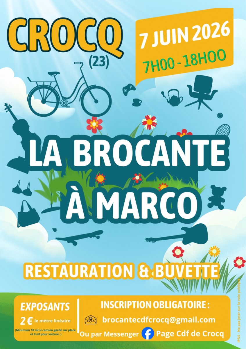 Brocante vide greniers Crocq, 23