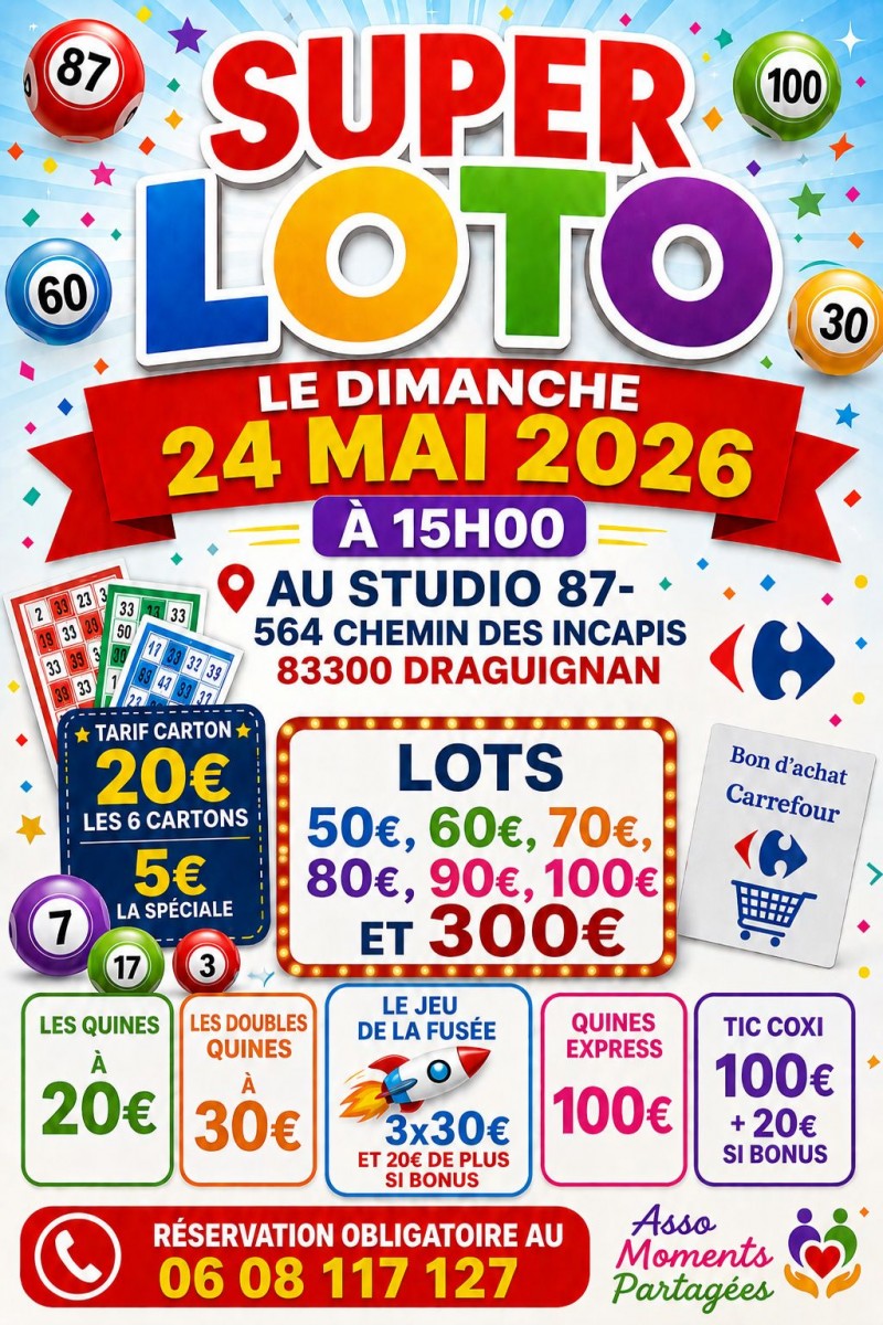 Super Loto Draguignan au Studio 87