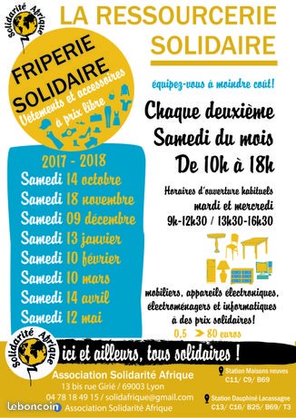 Ressourcerie solidaire Friperie solidaire
