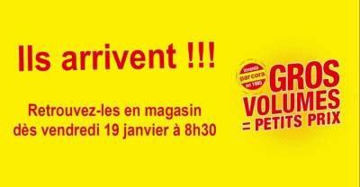 Les GROS volumes arrivent