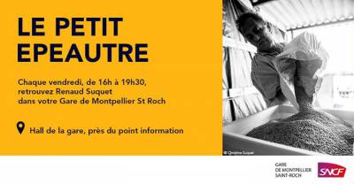 Le Petit Epeautre arrive en Gare de Montpellier