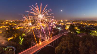 Spectacle pyrotechnique à Saint-Brieuc