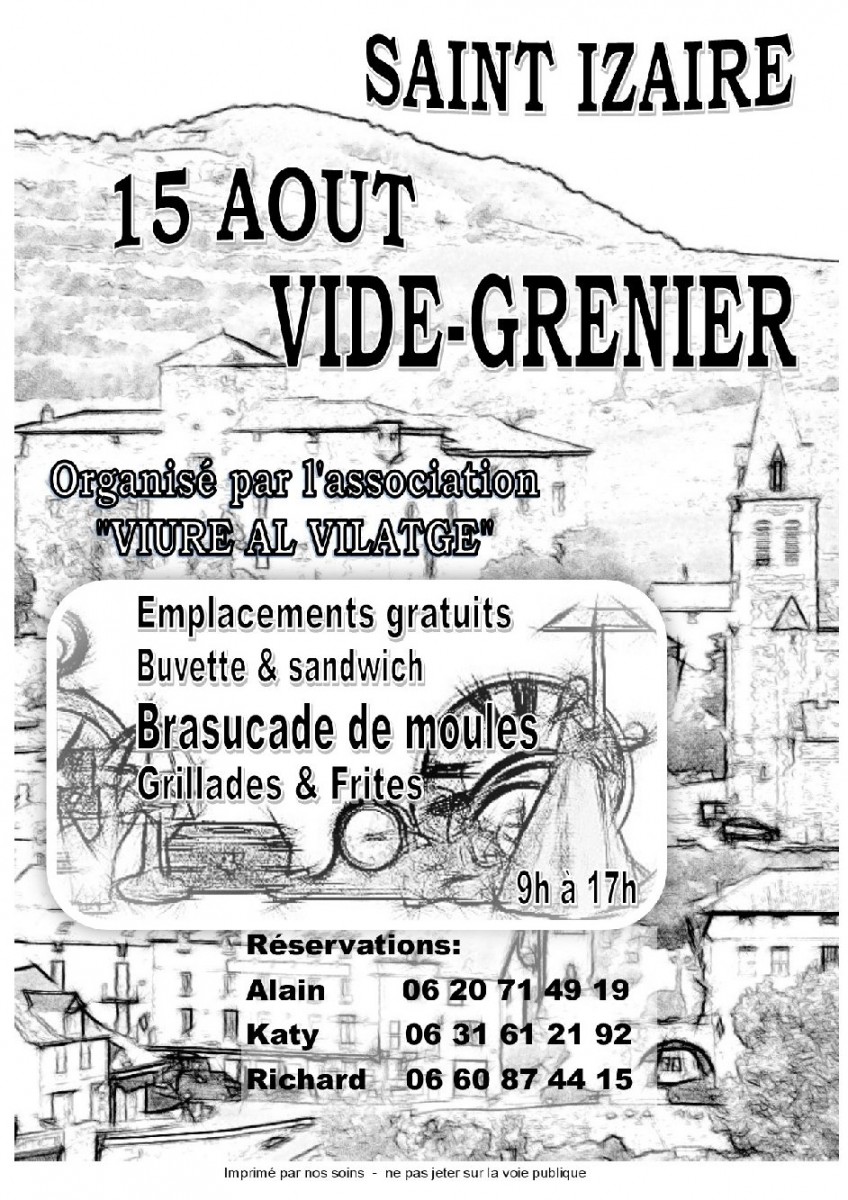 VIDE-GRENIERS LE 15 AOUT