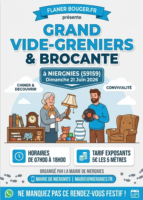 Brocante et Vide-Greniers à Niergnies (59)
