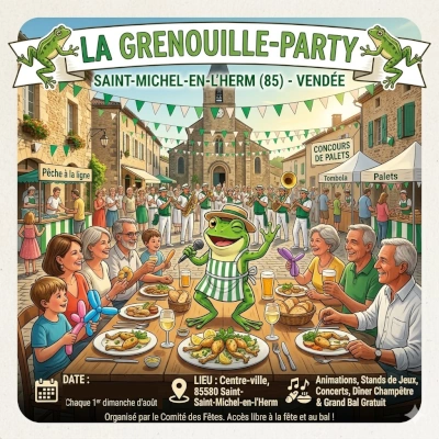 🐸 GRENOUILLE PARTY À SAINT MICHEL EN L'HERM FÊTE CHAMPÊTRE